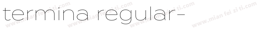 termina regular字体转换